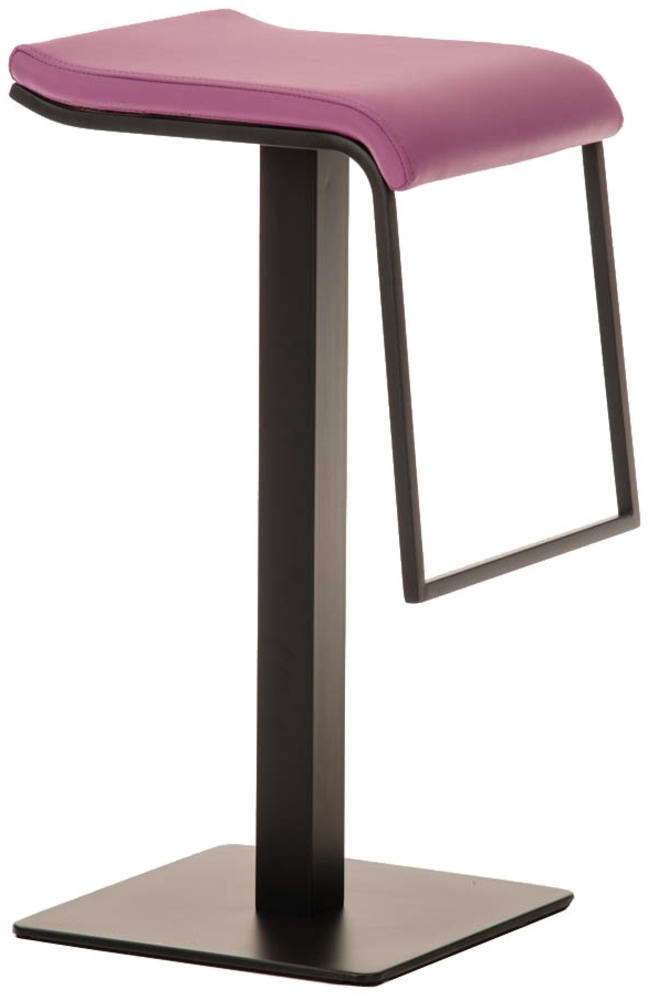 CLP Barhocker Lameng Kunstleder B78 mit eckiger Bodenplatte,lila Bild 1
