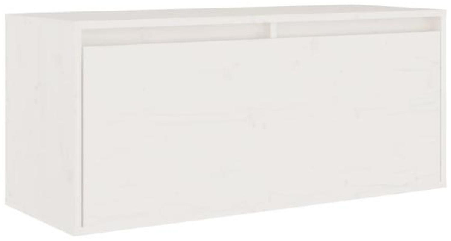 vidaXL Wandschrank Weiß 80x30x35 cm Massivholz Kiefer 813457 Bild 1