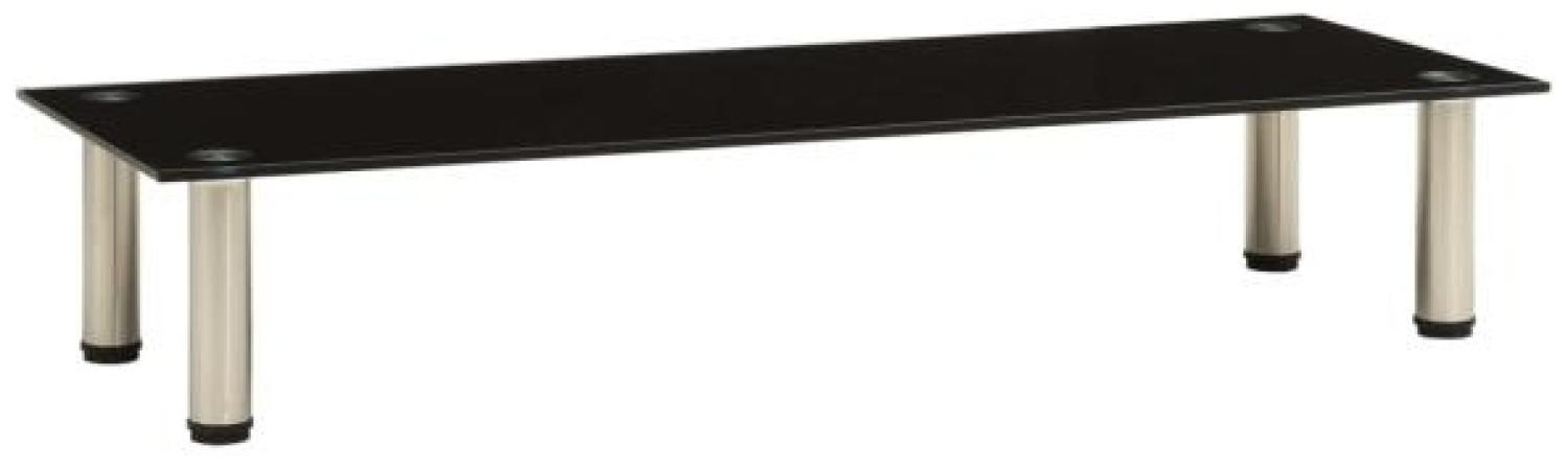 vidaXL TV-Tisch Schwarz 100 x 35 x 17 cm Hartglas Bild 1