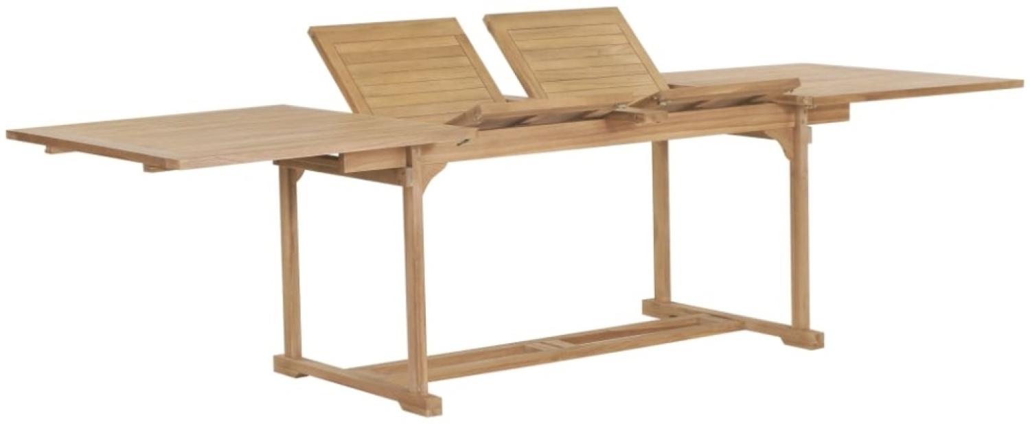 vidaXL Garten-Ausziehtisch 180-280x100x75 cm Massivholz Teak 44678 Bild 1