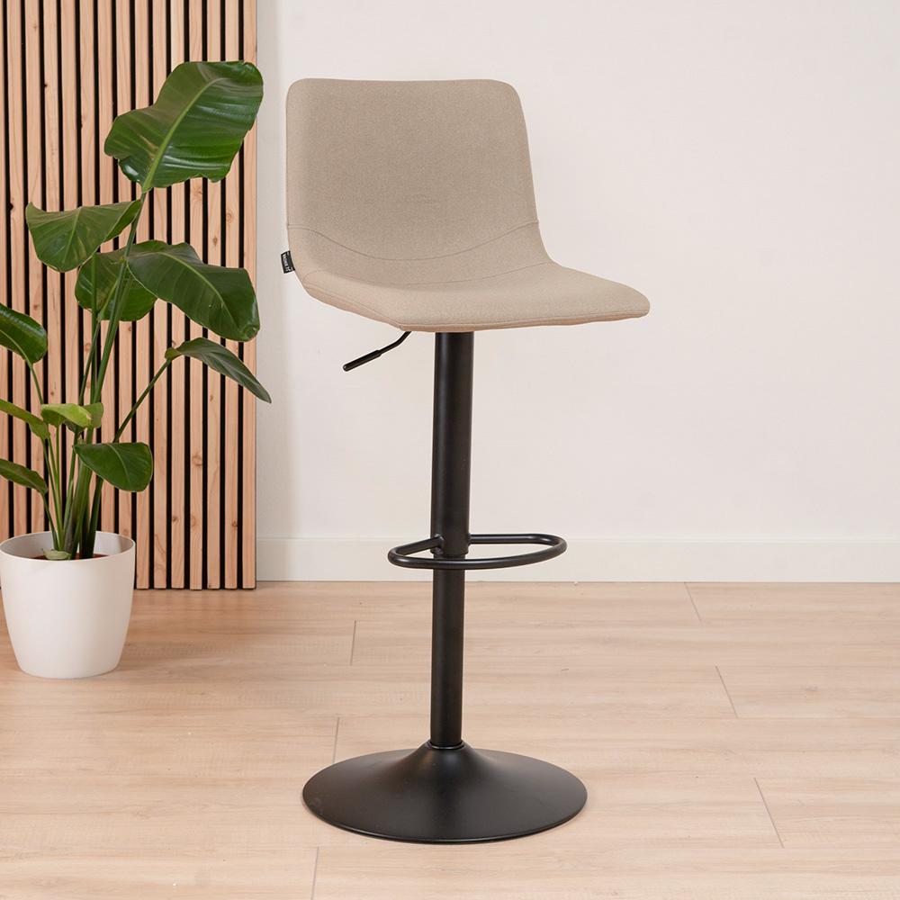 Bronx71 Barhocker Eva taupe recycelter Stoff 60 - 76 cm Bild 1
