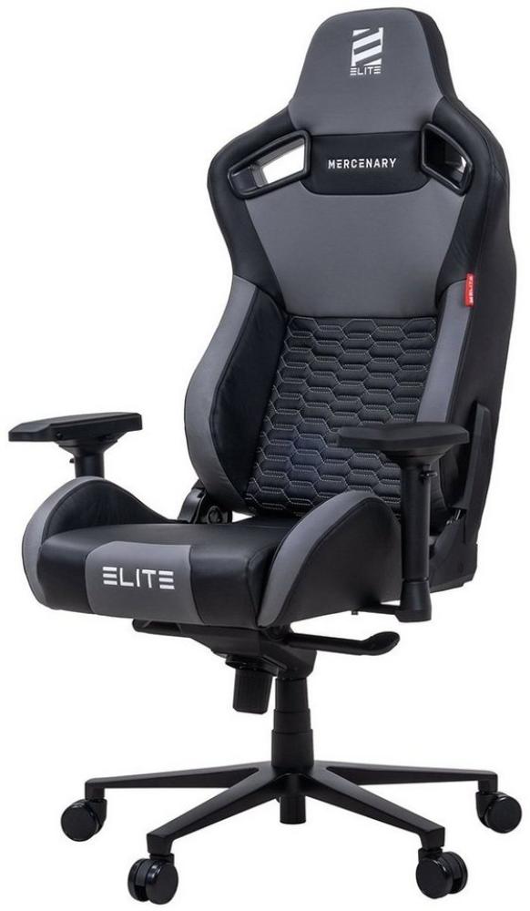 ELITE Gaming Gaming-Stuhl verstellbarer Profi Gamingstuhl ELITE Mercenary inkl. 4D-Armstützen (Drehstuhl inkl. Kopf- und Lendenwirkbelkissen (Alcantara-Optik), bis 150 kg, klappbare Rückenlehne - bis zu 135° neigbar, Home Office geeignet, Sicherheits-D... Bild 1