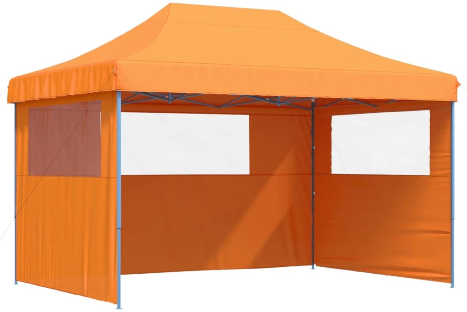 vidaXL Partyzelt Faltbar Pop-Up mit 3 Seitenteilen Orange 4005017 Bild 1