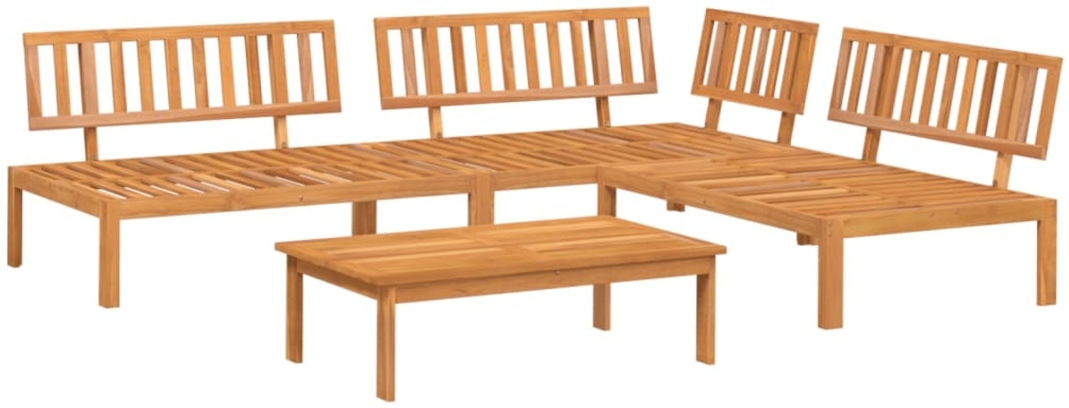 vidaXL 4-tlg. Garten-Sofagarnitur aus Paletten Massivholz Akazie 3209429 Bild 1