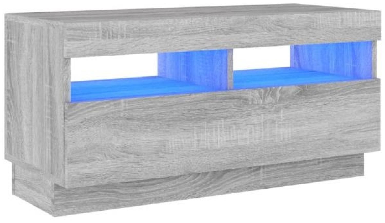 vidaXL TV-Schrank mit LED-Leuchten Grau Sonoma 80x35x40 cm 815724 Bild 1