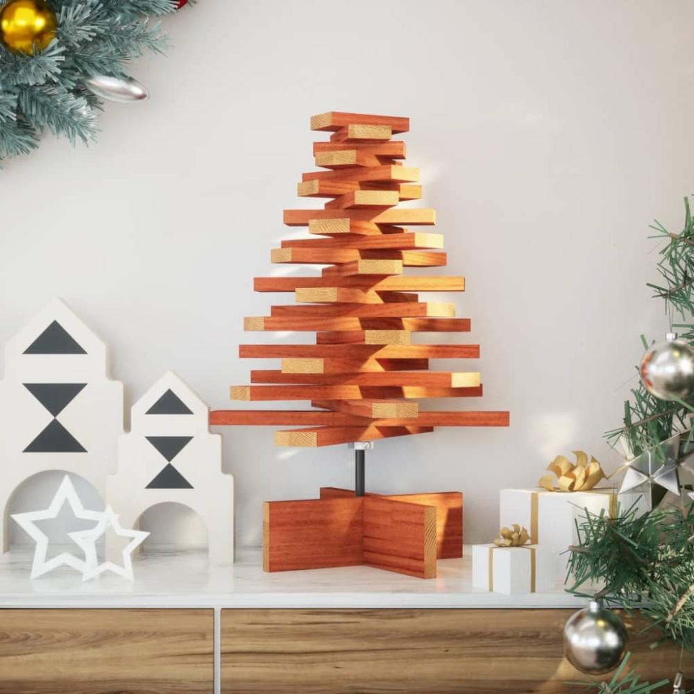 vidaXL Weihnachtsbaum zum Schmücken Wachsbraun 60 cm Massivholz Kiefer 858200 Bild 1