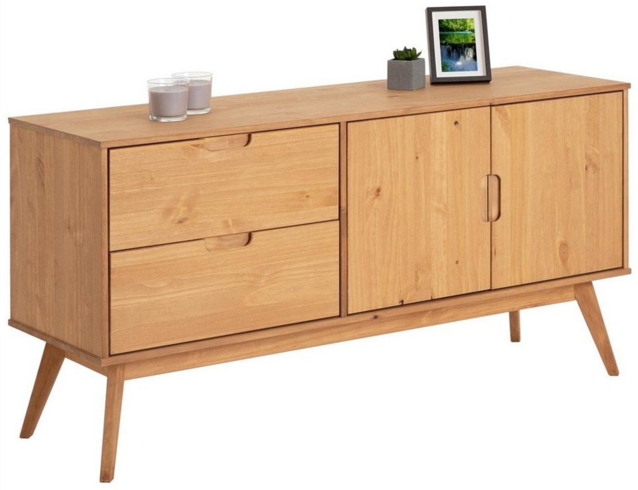 IDIMEX Sideboard TIVOLI, Sideboard Kommode Kiefer massiv 2 Türen Schublade skandinavisch Buffet Bild 1