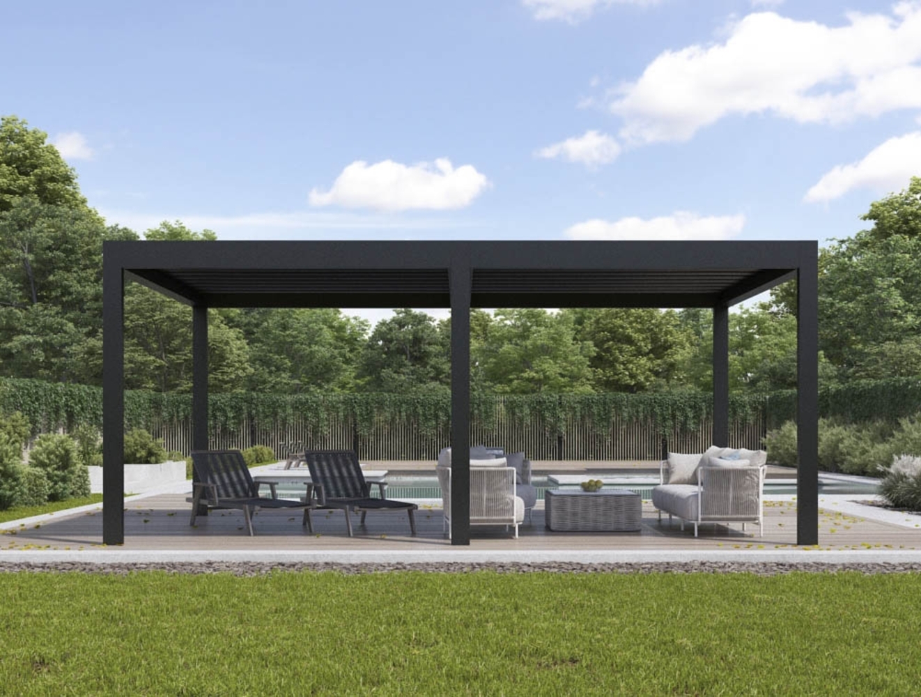 Lamellen Pergola AirCube 600x400 Bild 1