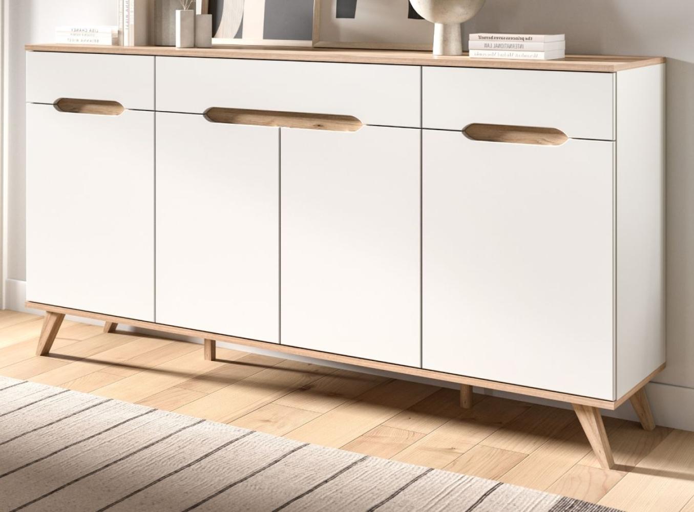 Sideboard Hygge in weiß und Eiche 185 cm Bild 1