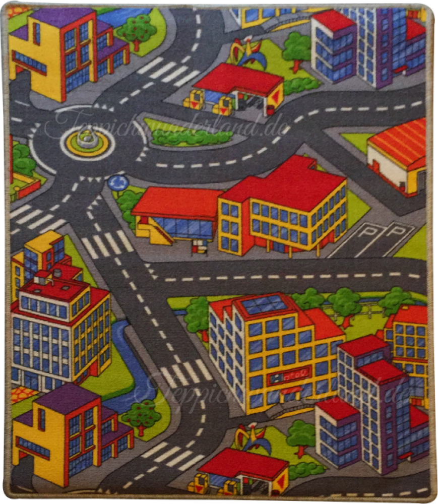 Kinderteppich Spielstraße 80x120 cm Bild 1