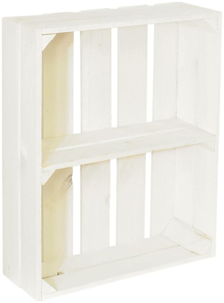 CHICCIE 6 Set Holzregal Schmalhanz 50x40x15cm - Weiß 1x Kurzes Regal Bild 1