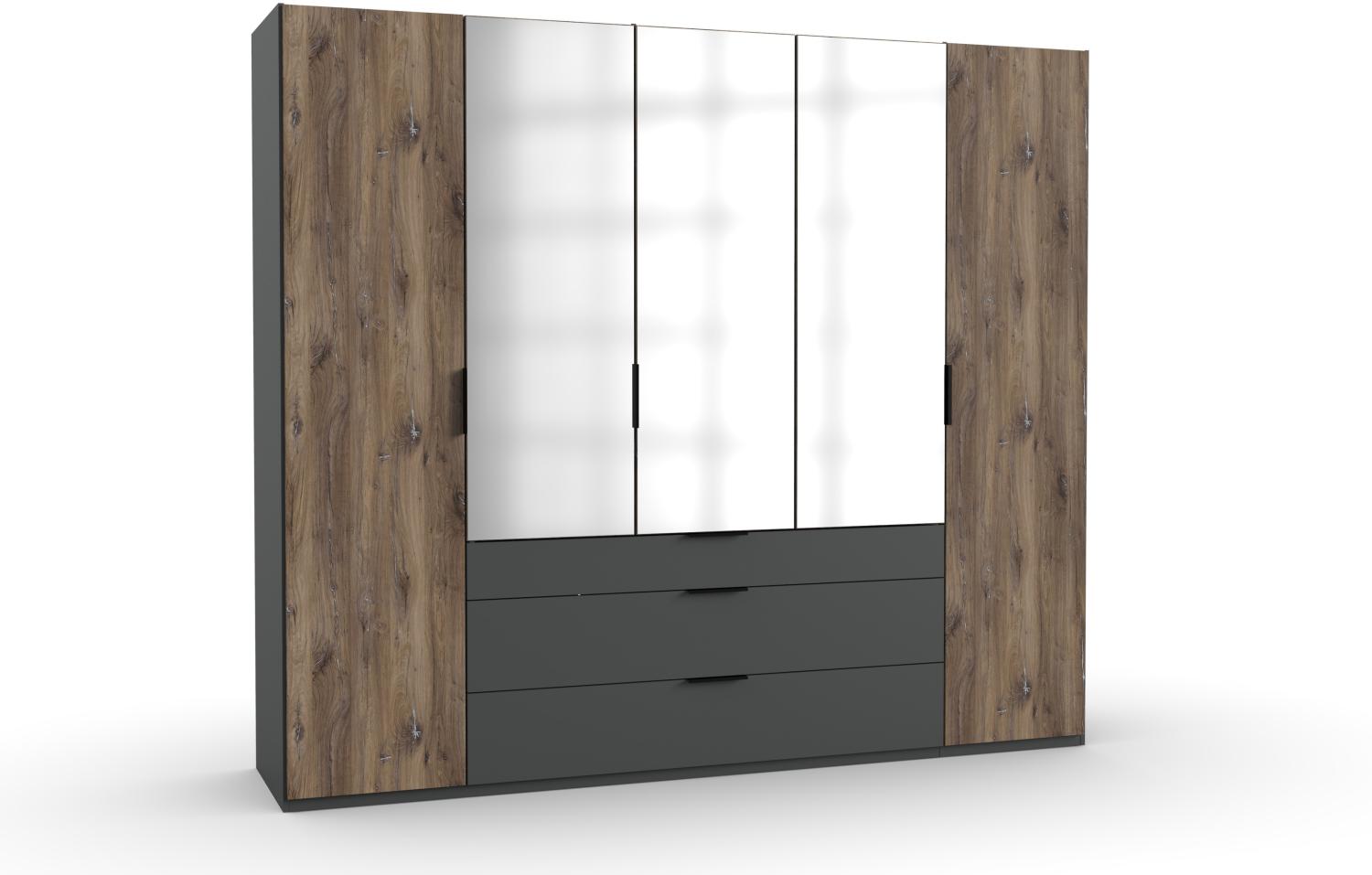 Kleiderschrank >Winnipeg< (B/H/T: 250x216x58 cm) in Graphit - 250x216x58 (BxHxT) Bild 1