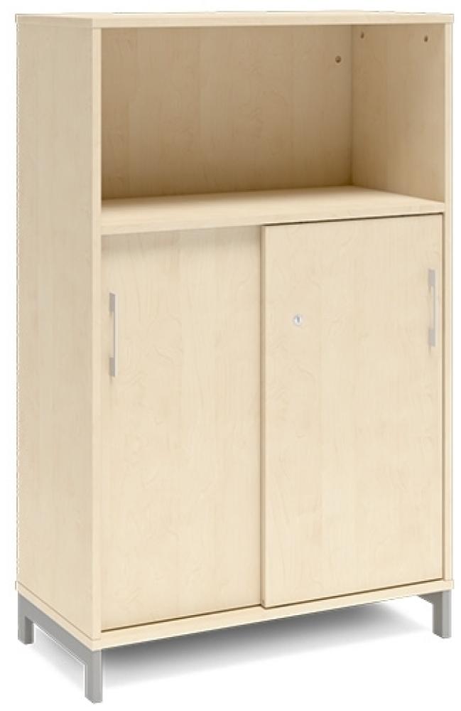 Büroschrank DNA 800x1275 mm Birke/Weiß 3A4 Bild 1