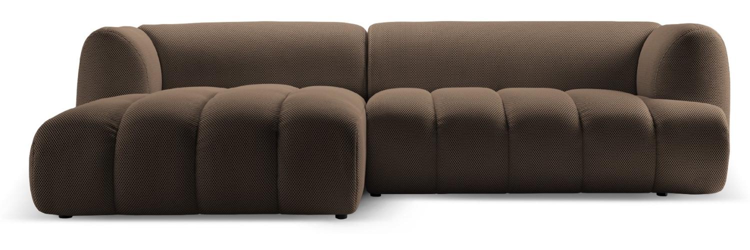 Micadoni Modulares Ecksofa Harry 4-Sitzer Links 3D-Stoff Braun Bild 1