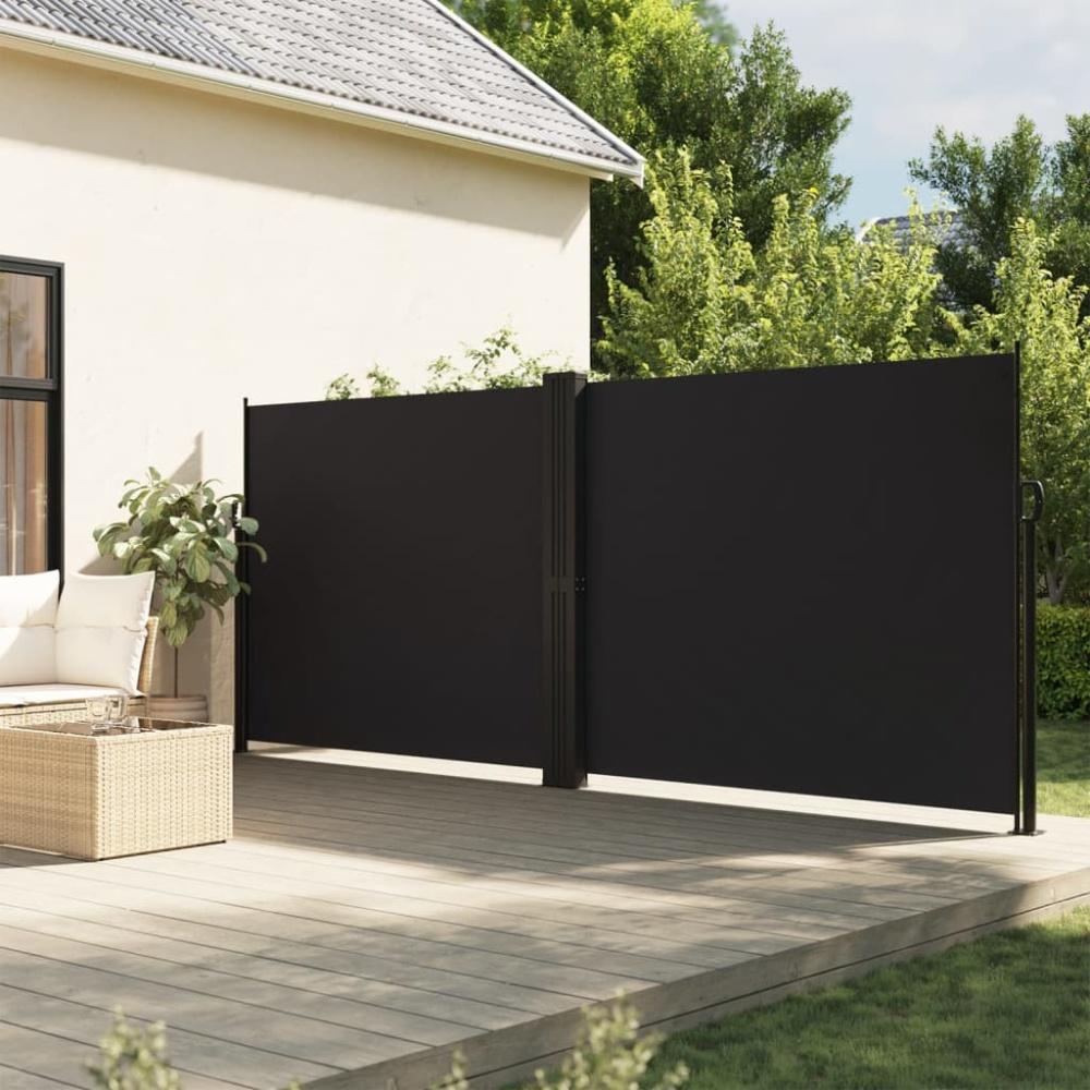 vidaXL Seitenmarkise Ausziehbar Schwarz 160x600 cm 4004624 Bild 1