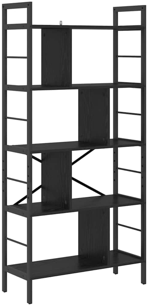 vidaXL Bücherregal Schwarz Eichen-Optik 75 x 30 x 156 cm Holzwerkstoff 883958 Bild 1