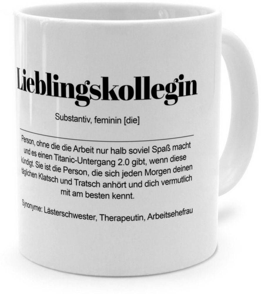 PhotoFancy Tasse mit Definition 'Lieblingskollegin' - Tasse mit Spruch, Tasse Standard - Weiß Bild 1