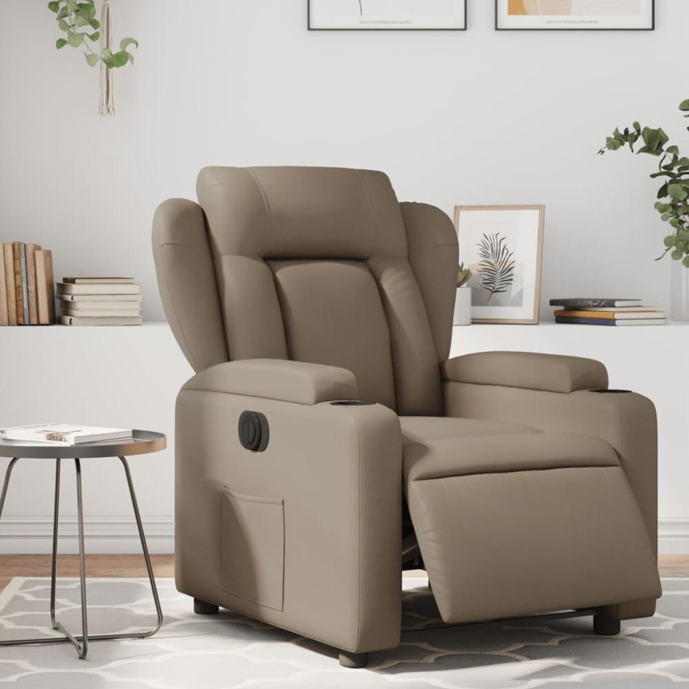 vidaXL Relaxsessel Elektrisch Cappuccino-Braun Kunstleder 3204536 Bild 1