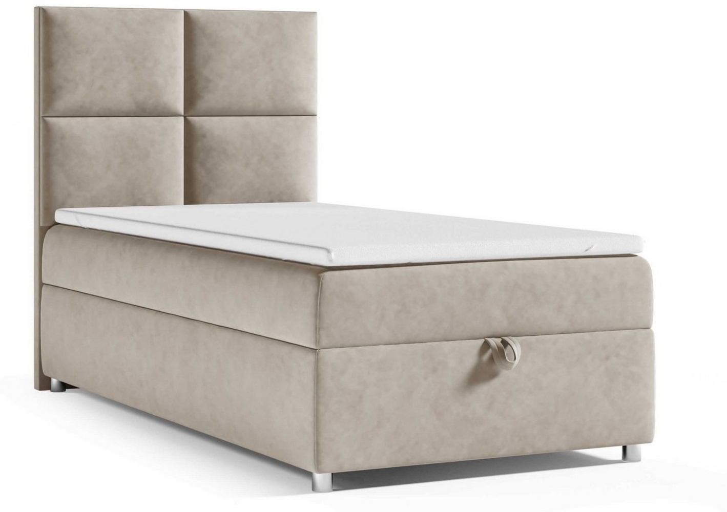 Best for Home Boxspringbett mit Bettkasten Trinity K2 Single Bonell-Matratze inkl. 7 cm Topper (Einzelbett, Hotelbett, Polsterbett gepolstertes Kopfteil, Jugendbett, Kinderbett versch. Größen, 70x200 80x200 90x200 100x200 cm), verschiedene Liefermöglic... Bild 1