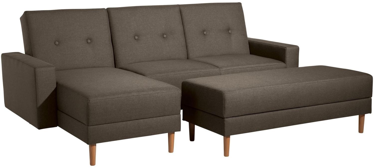 Schlafsofa Kaula Bezug Flachgewebe Erle natur / braun 23014 Bild 1