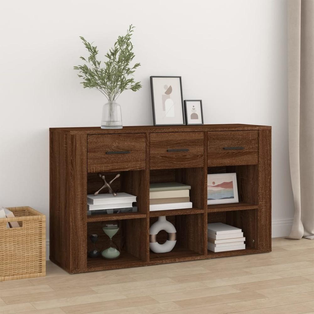 vidaXL Sideboard Braun Eichen-Optik 100x30x59,5 cm Holzwerkstoff 821011 Bild 1