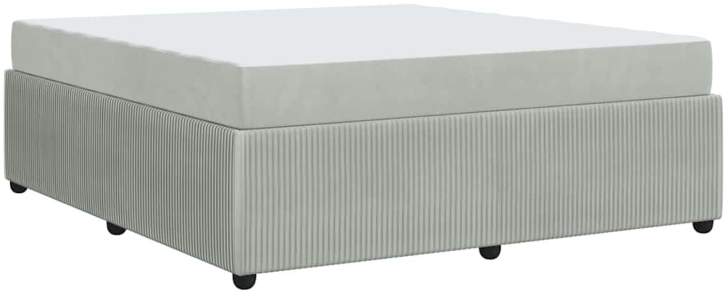 vidaXL Bettrahmen mit Matratze Hellgrau 180 x 200 cm Stoff 3398425 Bild 1