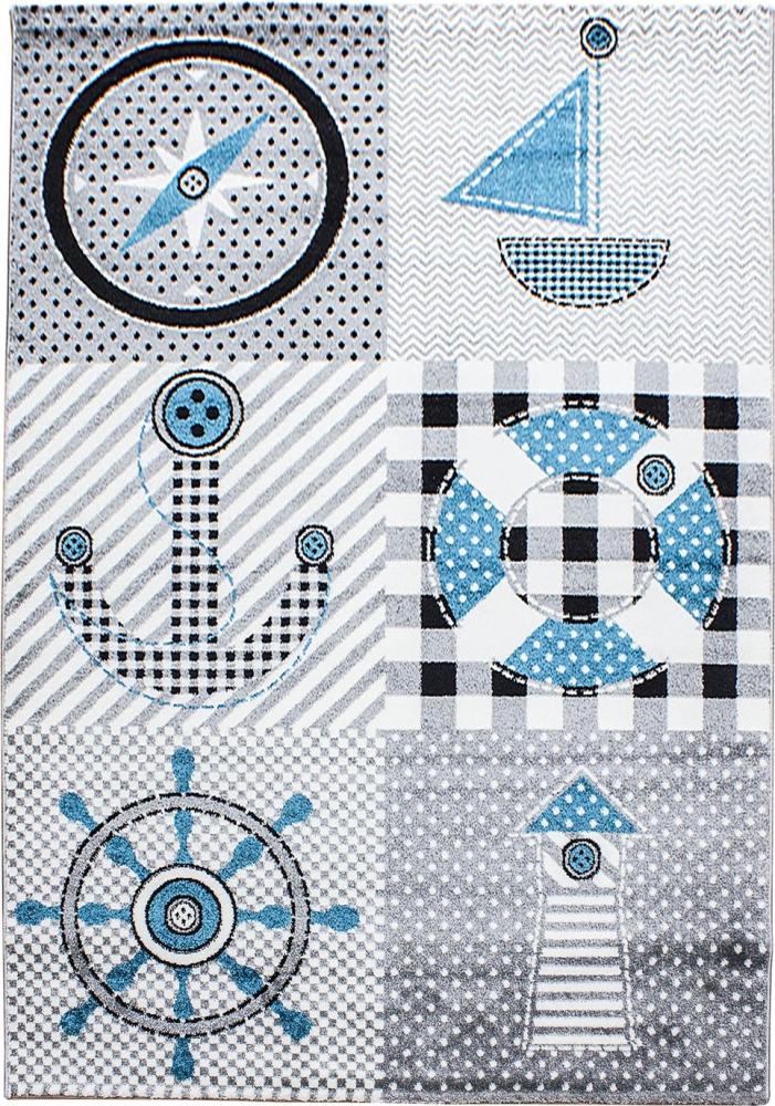 Kinder Teppich Kikki rechteckig - 200x290 cm - Grau Bild 1