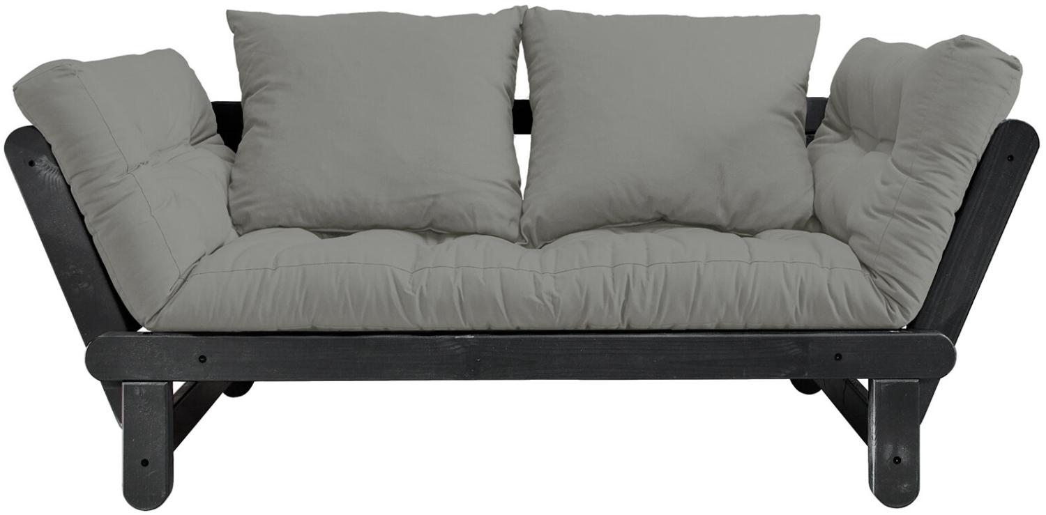 KARUP DESIGN Futonsofa BEAT Gestell Schwarz Matratze Grau Bild 1