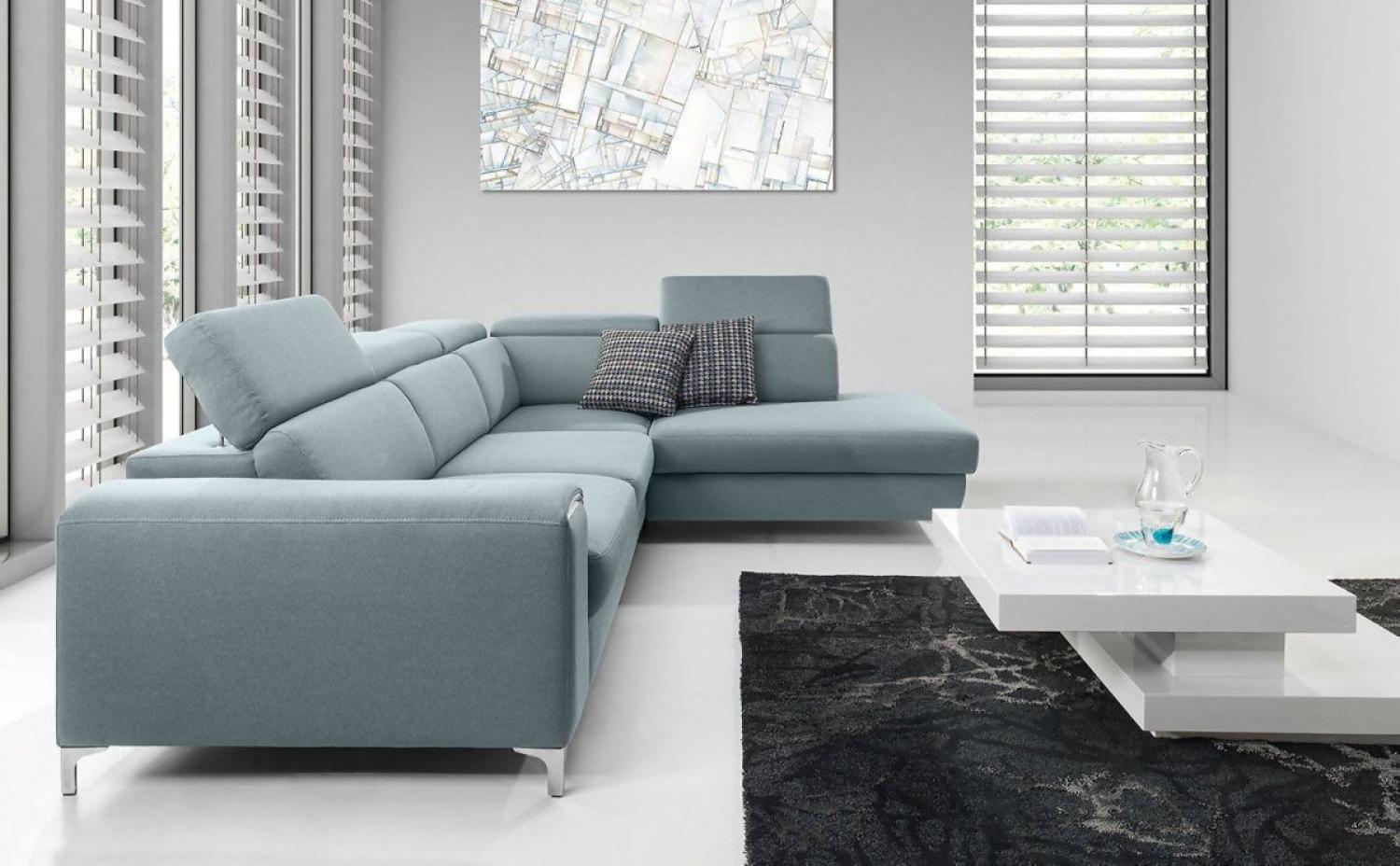 Ecksofa Sofa STELLA XL mit Schlaffunktion Mintgrün Ottomane Rechts Bild 1