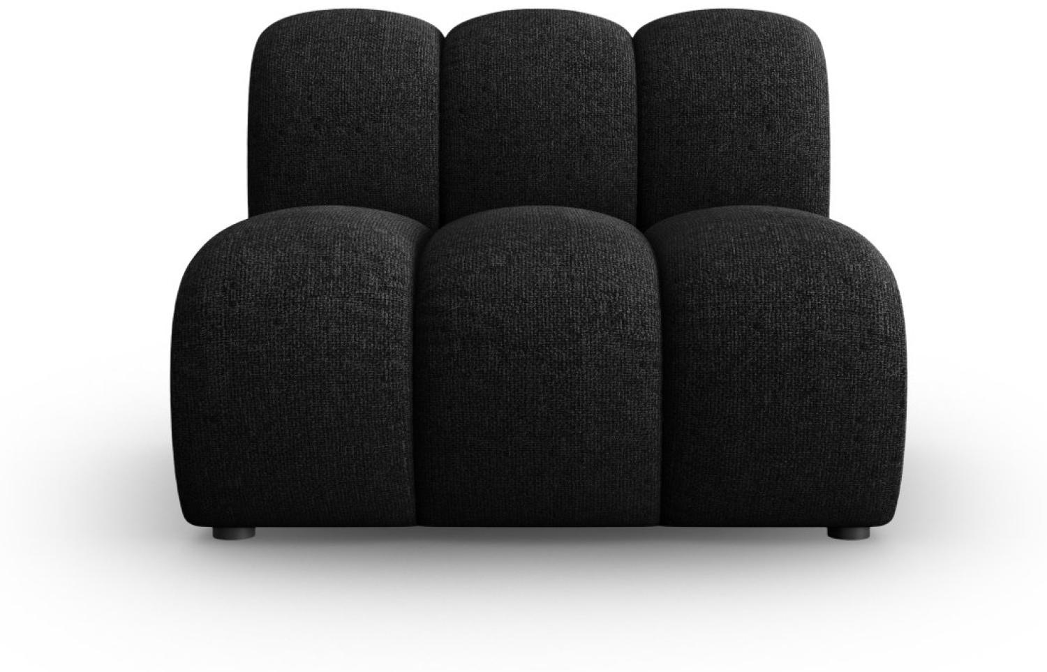 Micadoni Modul Armlos Lupine 1-Sitzer Chenille Schwarz Bild 1