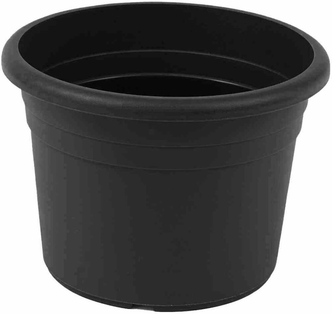 SIENA GARDEN ECO Cilindro 35cm schwarz Kunststoffgefäß mit Bodenlöchern Bild 1