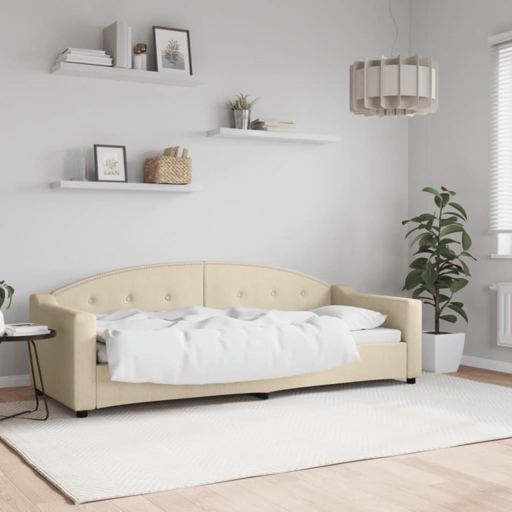 vidaXL Tagesbett Creme 80x200 cm Stoff 354182 Bild 1