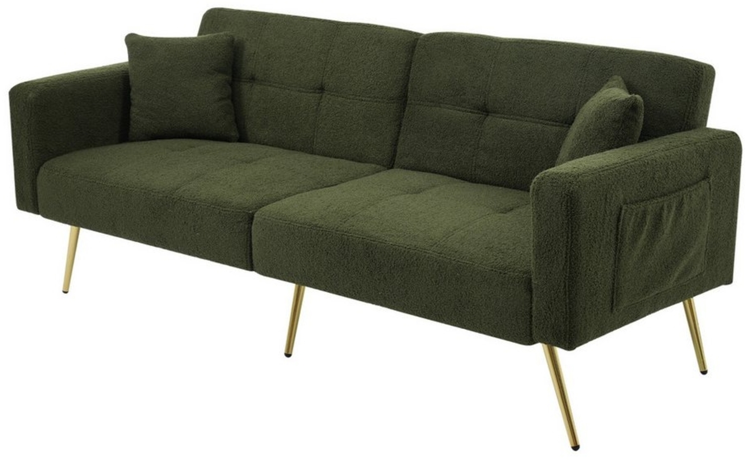 BlingBin Schlafsofa Big-Sofa Loungesofa Länge 175CM, 1 Teile, Schlafsofa mit Sherpa-Stoff und Schwammfüllung Bild 1