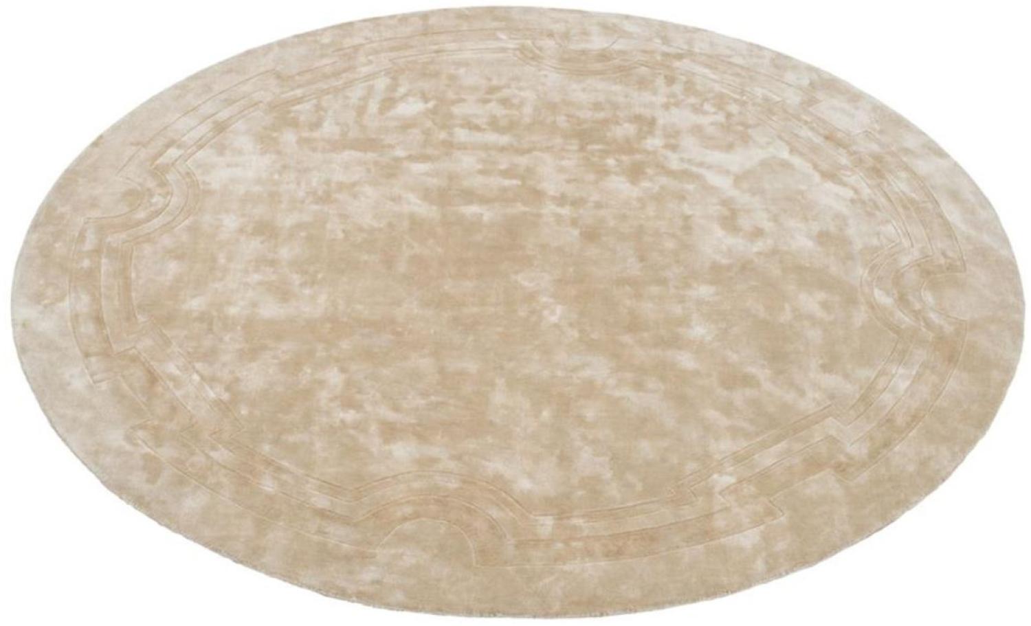 Casa Padrino Luxus Designer Teppich Beige Durchmesser 280 cm - Limited Edition Bild 1