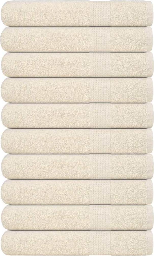 vidaXL Handtücher 10 Stk. Creme 100x200 cm 360 g/m² 100% Baumwolle 137012 Bild 1