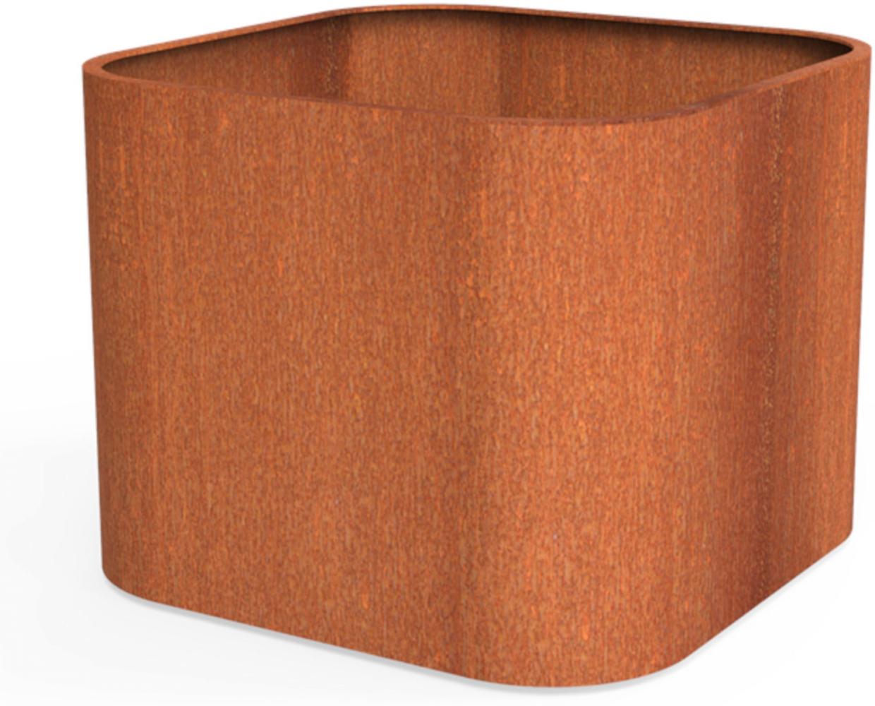 Dipott Pflanzgefäß Tonic quadratisch aus Corten-Stahl Pflanzkübel 110x110x80 cm Bild 1