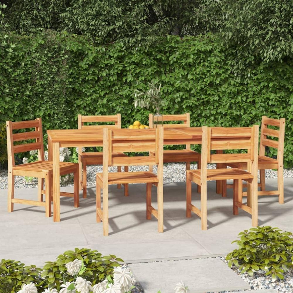 vidaXL 7-tlg. Garten-Essgruppe Massivholz Teak 3157191 Bild 1