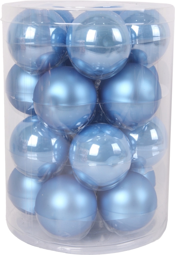 TrendLine Weihnachtskugeln aus Glas Ø 6 cm sky blue 20 Stück Bild 1