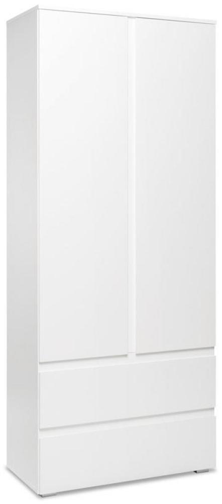 Mehrzweckschrank BLANC 7 griffloser Schrank in Weiß 2-türig 80x191 cm Bild 1