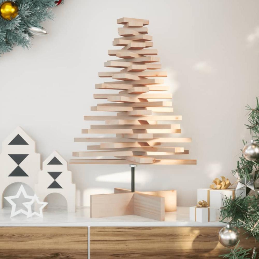 vidaXL Weihnachtsbaum Holz zum Schmücken 80 cm Massivholz Kiefer 858201 Bild 1