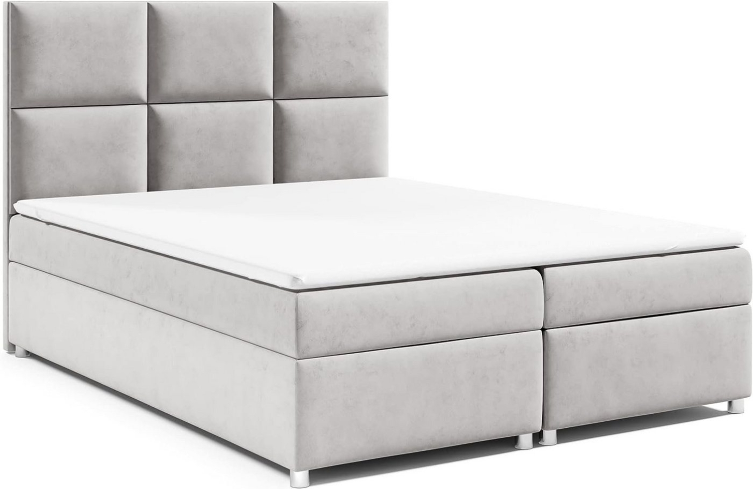 Best for Home Boxspringbett mit Bettkasten Trinity K-13 Bonellfederkern inkl. 7 cm Topper (Bonell-Matratze, gepolstertes Kopfteil, Doppelbett versch. Größen, 140x200 160x200 180x200 200x200 cm), Handwerksqualität, TOP Preis-Leistungs-Verhältnis Bild 1