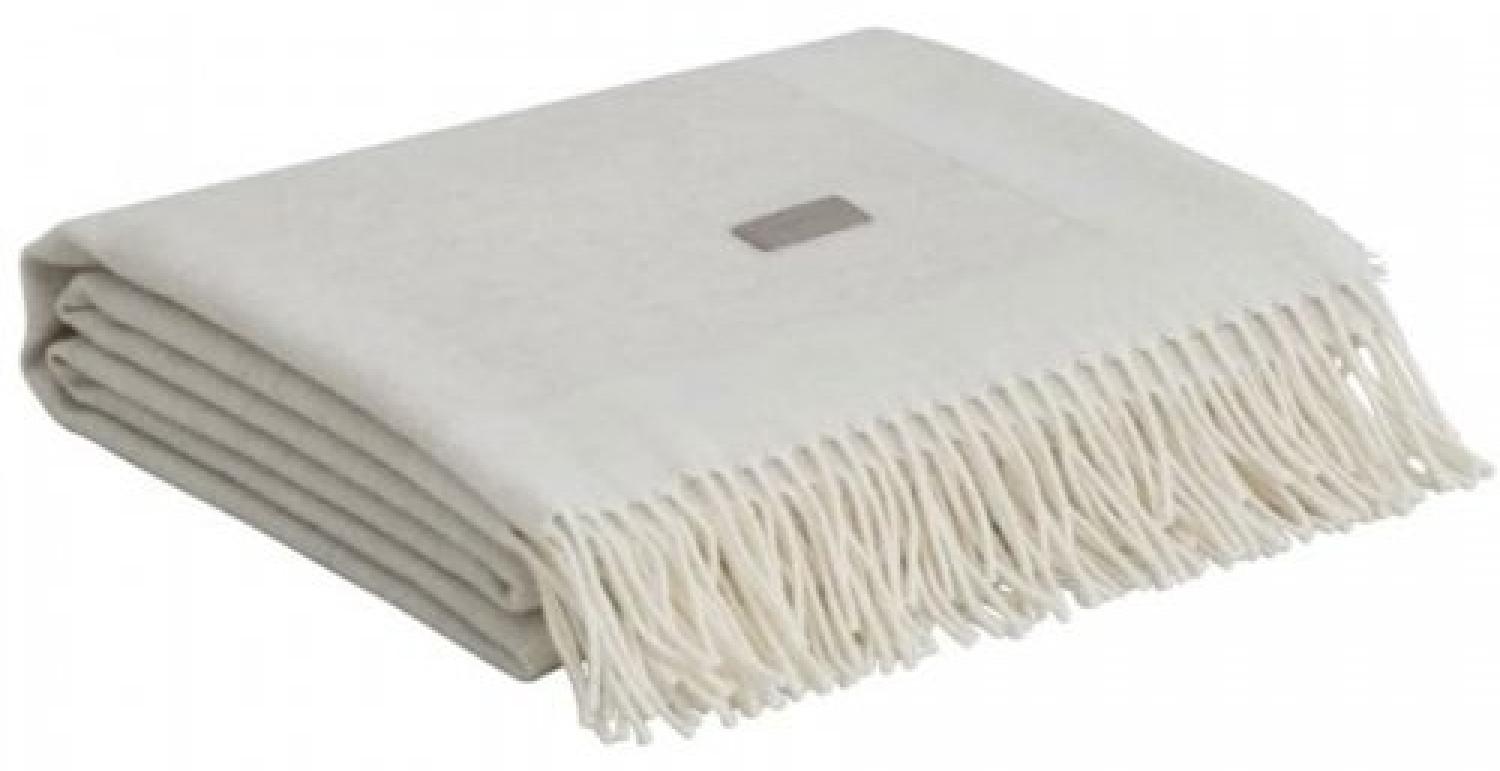 Gant Home Decke Wolle Monogram Throw White Sand (130x180cm) 853094702-100 Bild 1