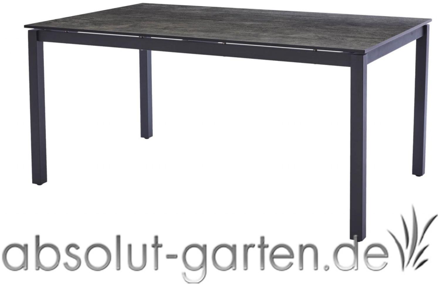 Tisch San Marino 158 cm (Beton dunkel Edelstahl Dunkelgrau) Bild 1