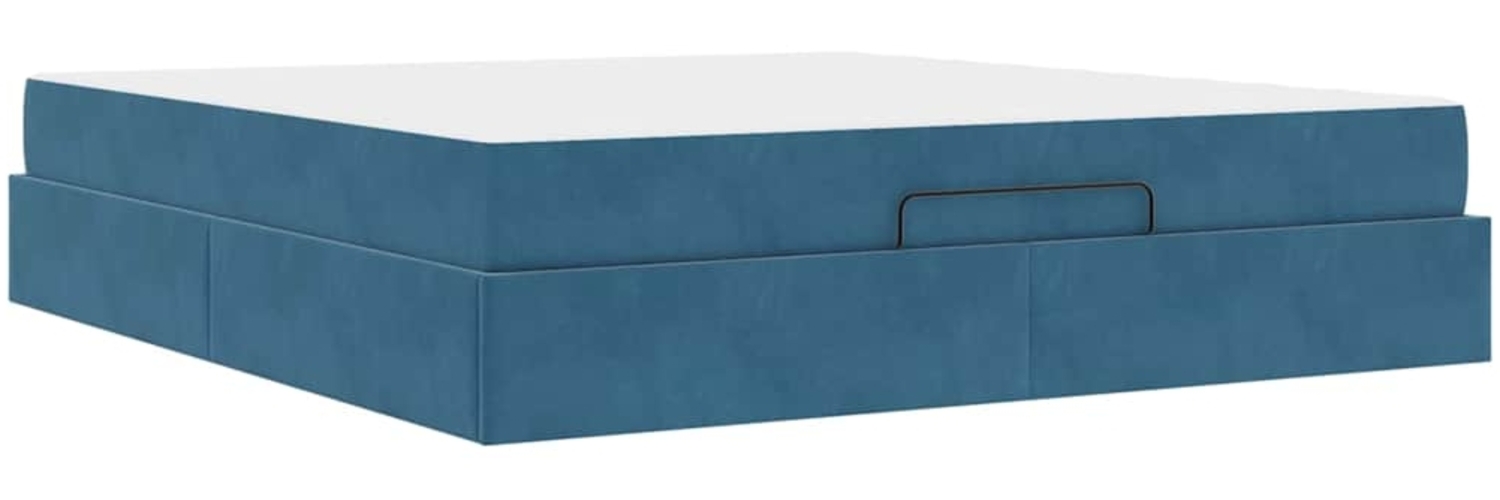 vidaXL Bettgestell Blau 180 x 200 cm Samt 3399580 Bild 1