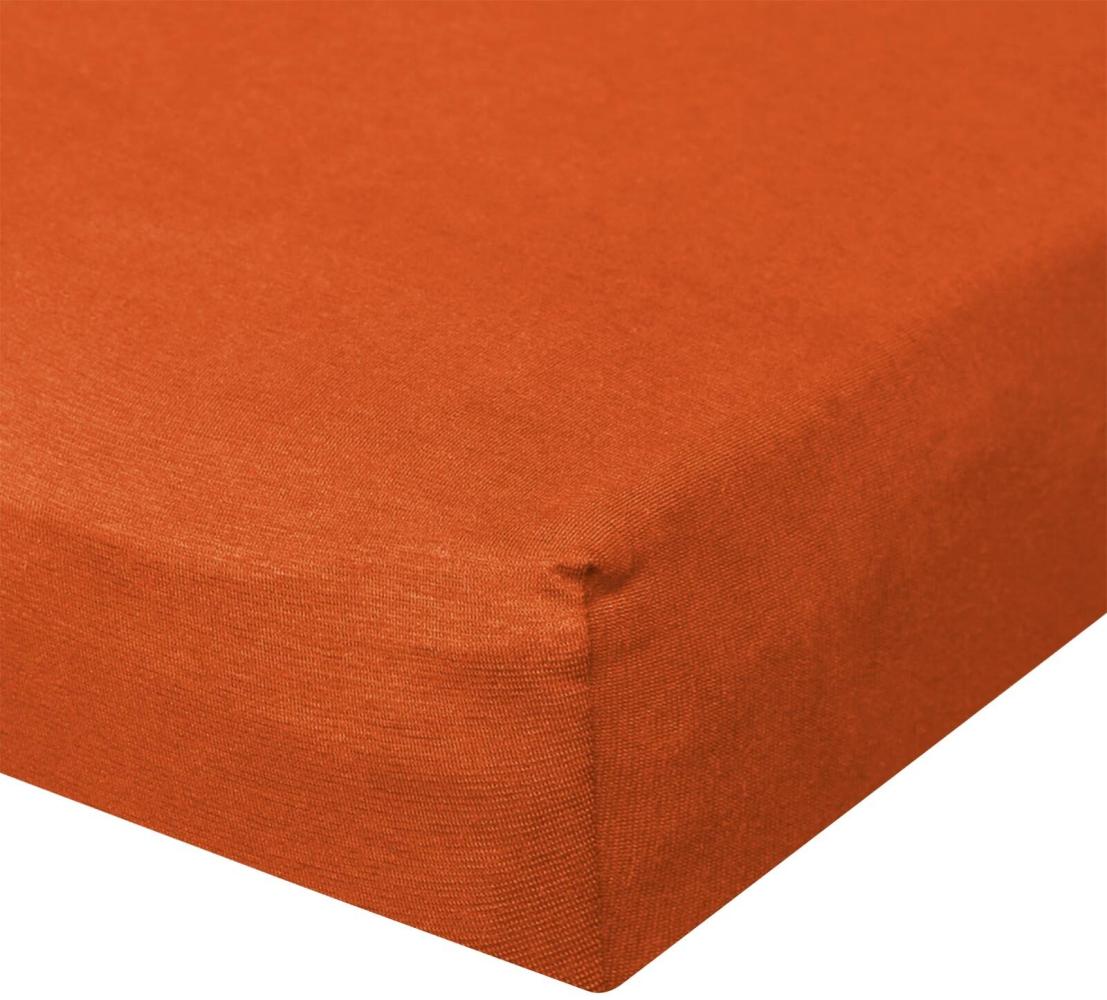BettwarenShop Jersey Spannbetttuch Ultra-Stretch|120x200 - 130x220 cm| maron Bild 1