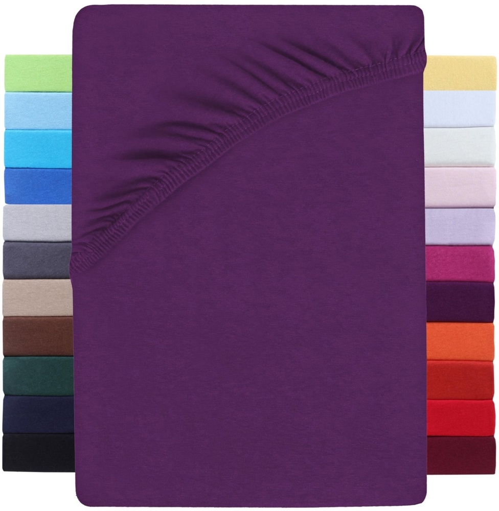 NatureMark Spannbettlaken Premium Boxspringbett Spannbetttuch 200x220cm, Baumwollmischung, Gummizug: rundum, Baumwolle mit Elasthan, sehr robust, 180x200 – 200x220 cm +40 cm Steg Bild 1