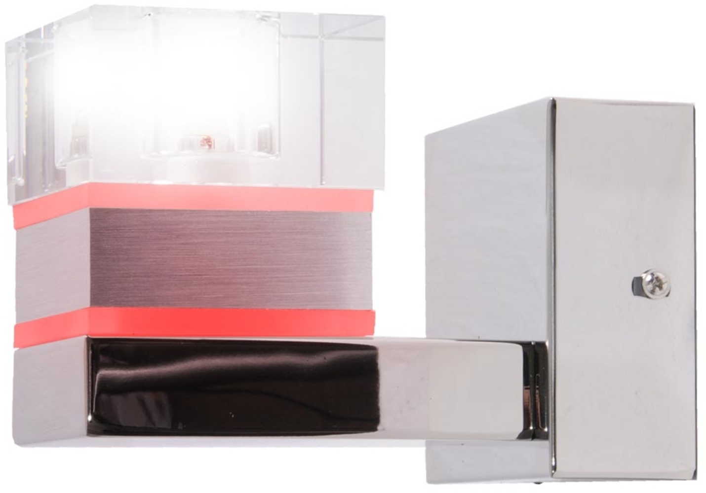 RGB LED Wandleuchte, Farbwechsler, Chrom, Metall, H 17cm Bild 1