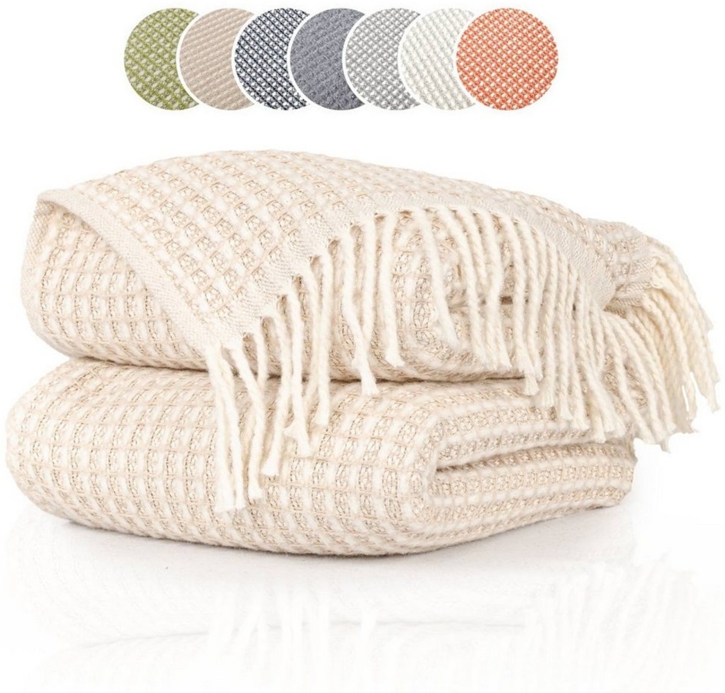 Plaid Kuscheldecke Tagesdecke hochwertige Reisedecke Wohndecke, ANRO, angenehm-weich Bild 1