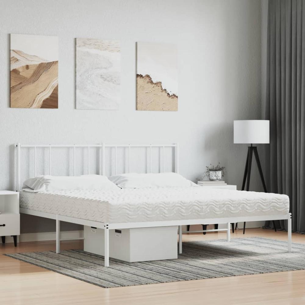 vidaXL Schaumstoffmatratze Weiß 160x220 cm Härtegrad H2 H3 4016643 Bild 1