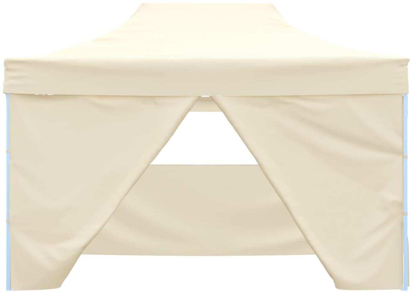vidaXL Profi-Partyzelt Faltbar mit 4 Seitenwänden 3×4m Stahl Creme 48894 Bild 1